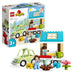 LEGO 10986 DUPLO Family House on Wheels with Toy Car for Toddlers 2 Plus Year Old Boys and Girls & 10931 DUPLO Town Truck & Tracked Excavator Construction Vehicle Toy + Construction Vehicle Toy