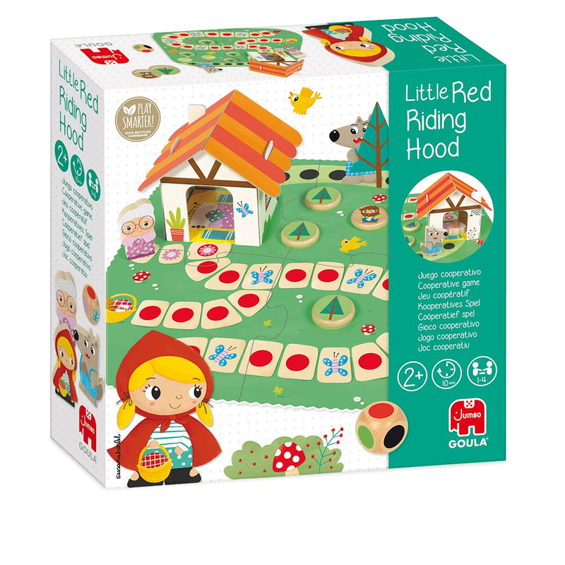 Goula Little Red Riding Hood - Kids Board Games, Cooperative Game - Beat the Wolf, Learn Teamwork & Early Learning Skills - Fun Puzzle Board Games for Children - For 1 to 4 Players, Ages 2 Years Plus