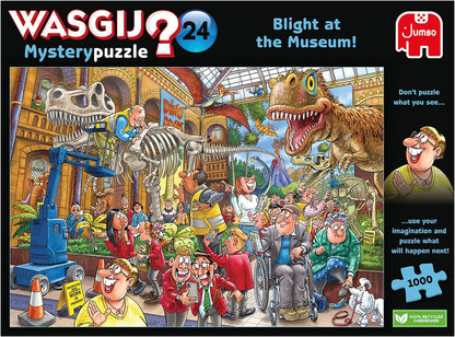 Jumbo, Wasgij Mystery 24, Blight at the Museum, Puzzles for Adults, 1000-Piece &, Wasgij Destiny 25, Games Night, Puzzles for Adults, 1000-Piece + Wasgij Destiny 25, Games Night