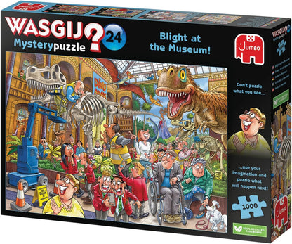 Jumbo, Wasgij Mystery 24, Blight at the Museum, Puzzles for Adults, 1000-Piece &, Wasgij Destiny 25, Games Night, Puzzles for Adults, 1000-Piece + Wasgij Destiny 25, Games Night