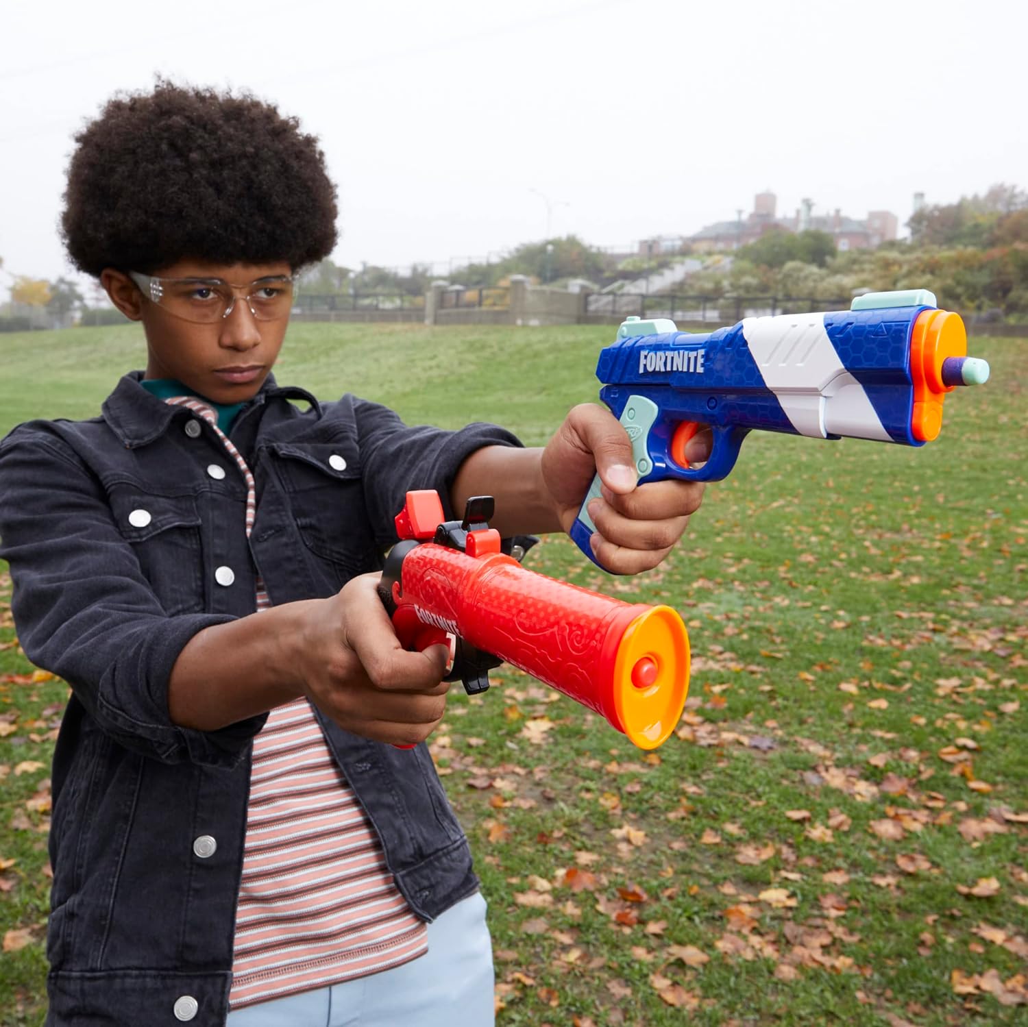 Nerf Set Doble Fortnite - Incluye 2 lanzadores Fortnite - 6 Dardos de Espuma Nerf Elite