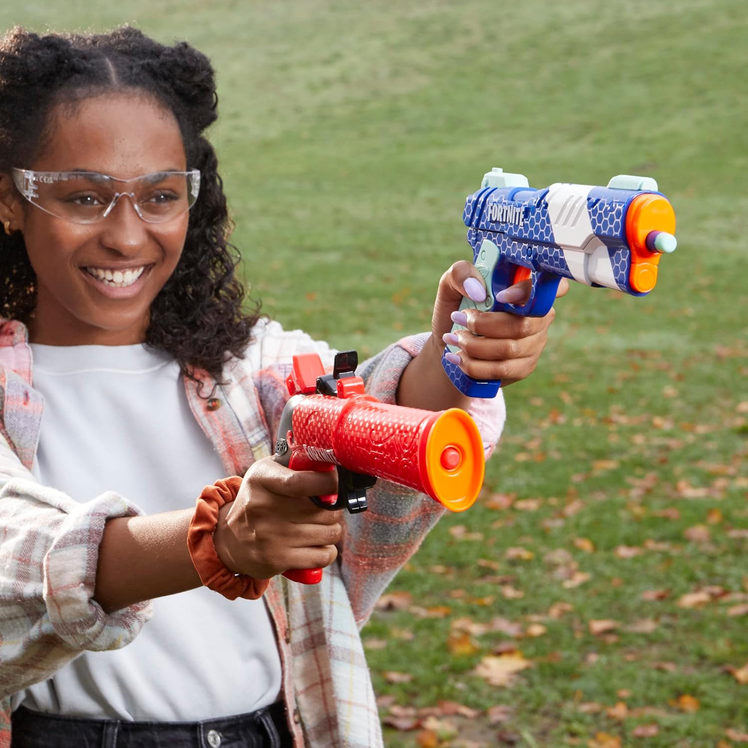 Nerf Set Doble Fortnite - Incluye 2 lanzadores Fortnite - 6 Dardos de Espuma Nerf Elite