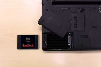 SanDisk Ultra 3D SSD 500 GB interne Festplatte (SSD intern 2,5 Zoll, stoßbeständig, 3D NAND-Technologie, n-Cache 2.0-Technologie, 560 MB/s Übertragungsraten) Schwarz