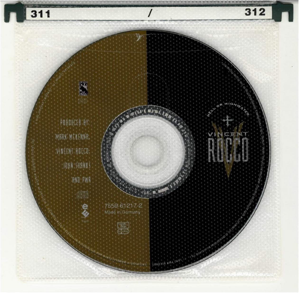 Hell Or Highwater - Vincent Rocco CD