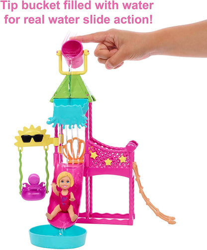 Barbie Toys, Skipper Doll and Waterpark Playset with Working Water Slide, Puppy Squirt-Toy, 5+ Accessories and More, First Jobs, HKD80