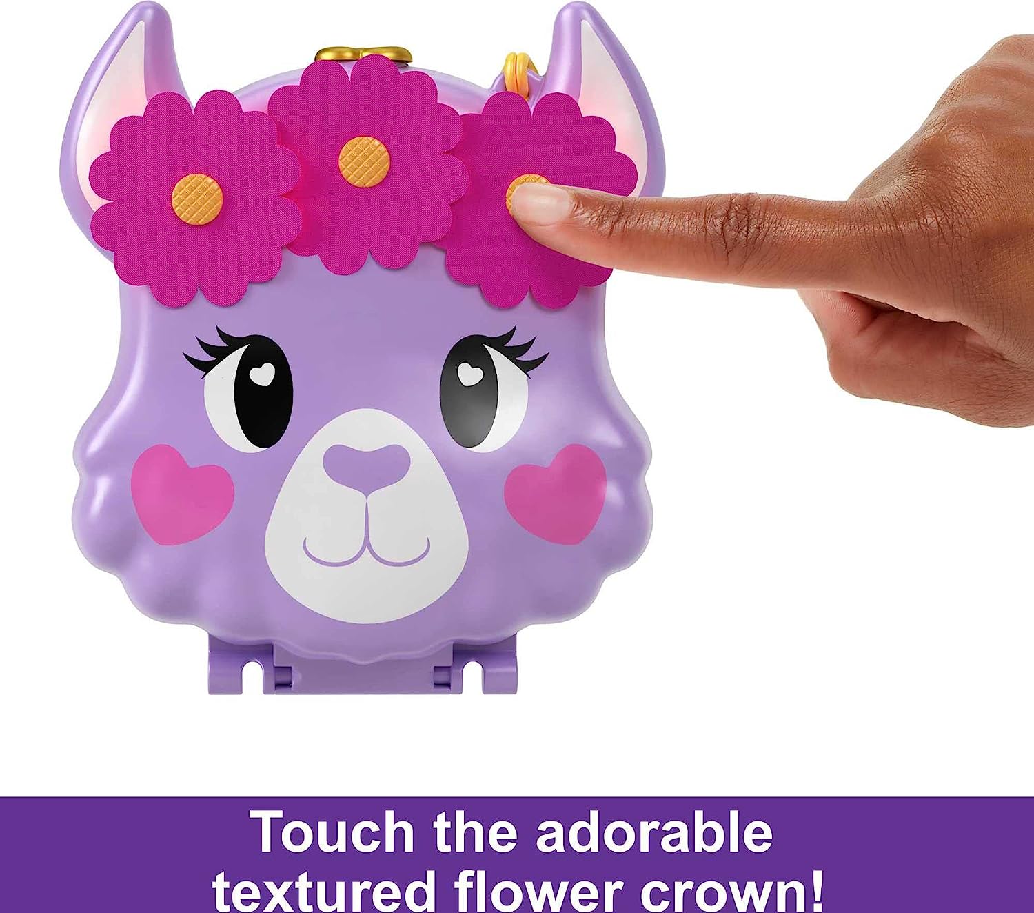 Polly Pocket Mini Toys, Camp Adventure Llama Compact Playset with 2 Micro Dolls and 13 Accessories, Pocket World Travel Toys with Surprise Reveals, HKV33