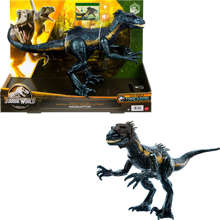 Mattel Jurassic World Indoraptor Dinosaurio de juguete con sonidos y ataques, +4 años (HKY12