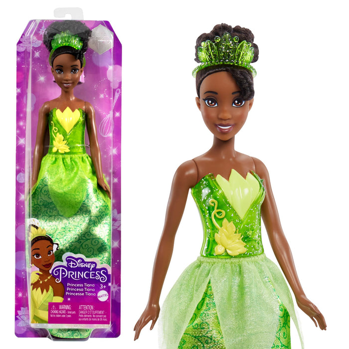 Mattel Disney Princess Tiana Muñeca princesa película Tiana y el sapo, juguete +3 años (HLW04)