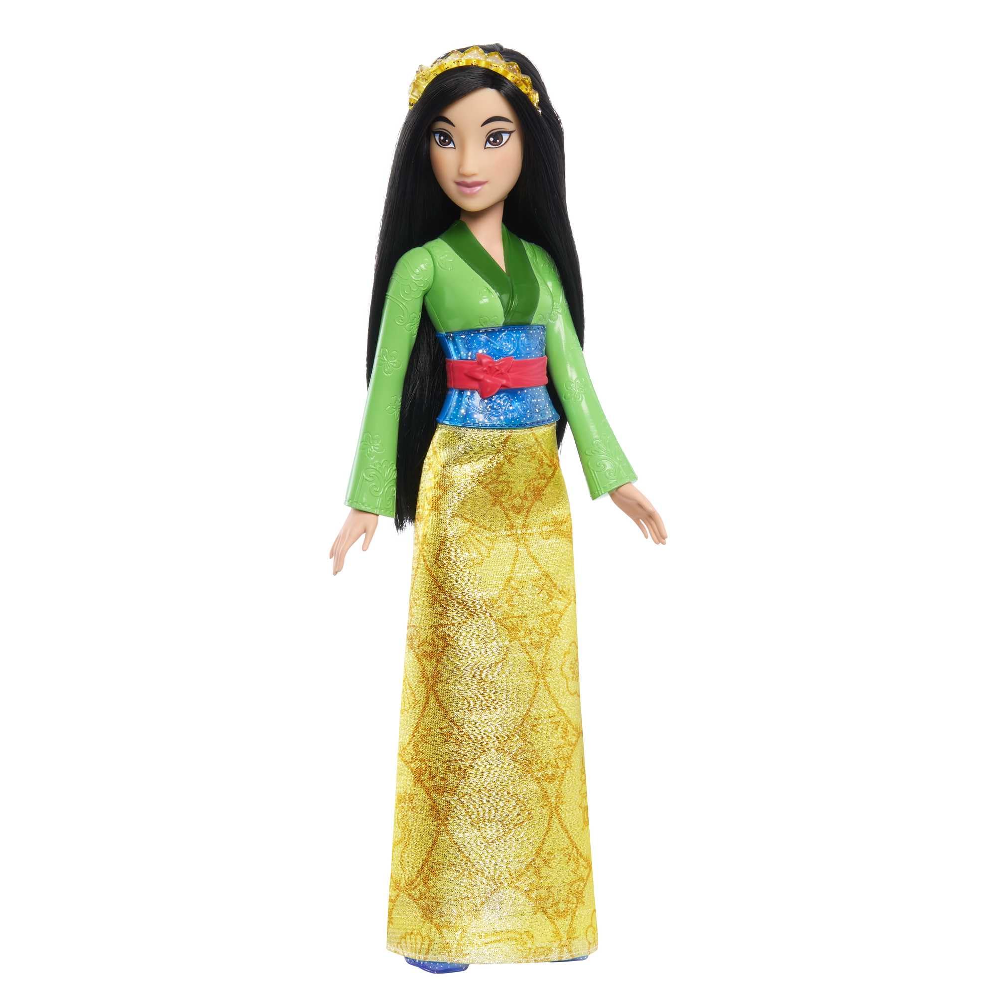 Mattel Disney Princess Mulán Muñeca princesa con pelo largo, juguete +3 años (HLW14