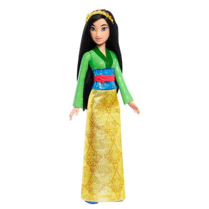 Mattel Disney Princess Mulán Muñeca princesa con pelo largo, juguete +3 años (HLW14