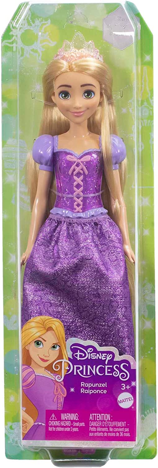 Mattel Disney Princess Rapunzel Muñeca princesa película Enredados, juguete +3 años (HLW03)