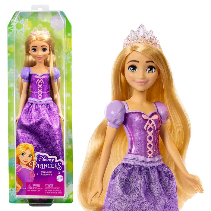 Mattel Disney Princess Rapunzel Muñeca princesa película Enredados, juguete +3 años (HLW03)