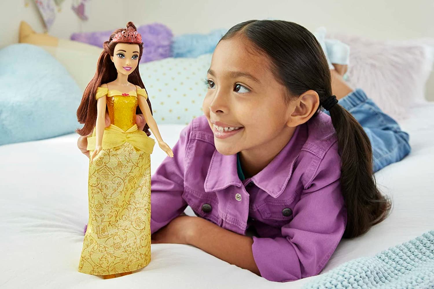 Mattel Disney Princess Bella Muñeca princesa película La Bella y la Bestia, juguete +3 años (HLW11