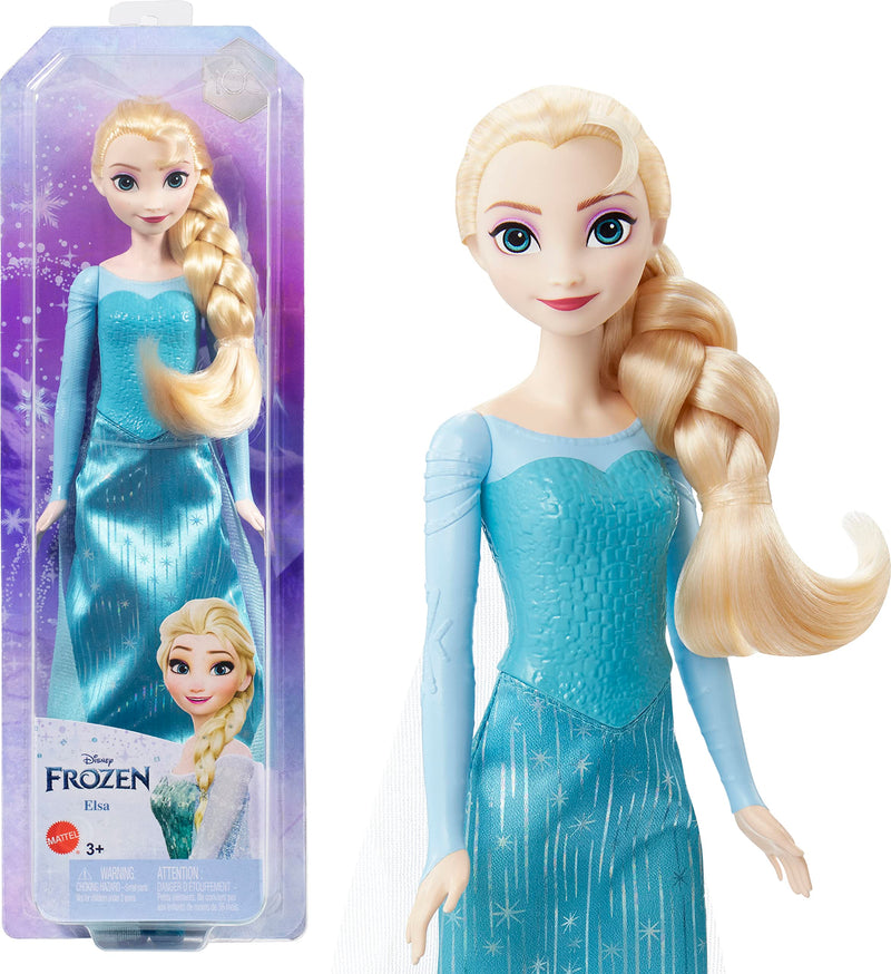 Disney Princess Dolls, Elsa Posable Fashion Doll with Signature Clothing and Accessories, Disney's Frozen Movie Toys, HLW47