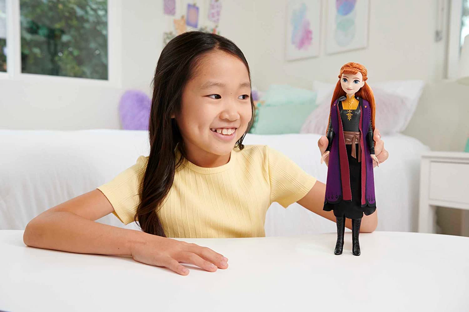 Mattel Disney Princess Dolls, Anna Posable Fashion Doll with Signature Clothing and Accessories, Disney's Frozen 2 Movie Toys, HLW50