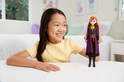Mattel Disney Princess Dolls, Anna Posable Fashion Doll with Signature Clothing and Accessories, Disney's Frozen 2 Movie Toys, HLW50