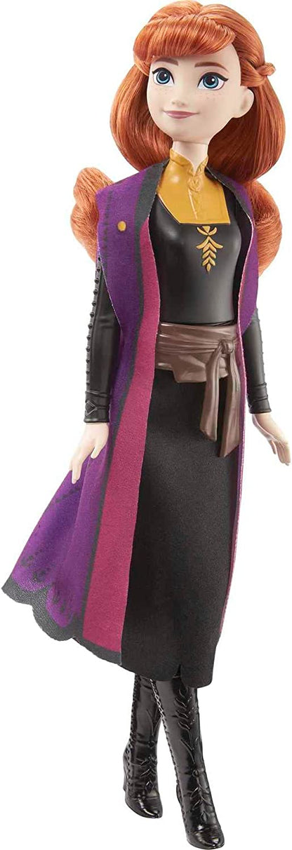 Mattel Disney Princess Dolls, Anna Posable Fashion Doll with Signature Clothing and Accessories, Disney's Frozen 2 Movie Toys, HLW50
