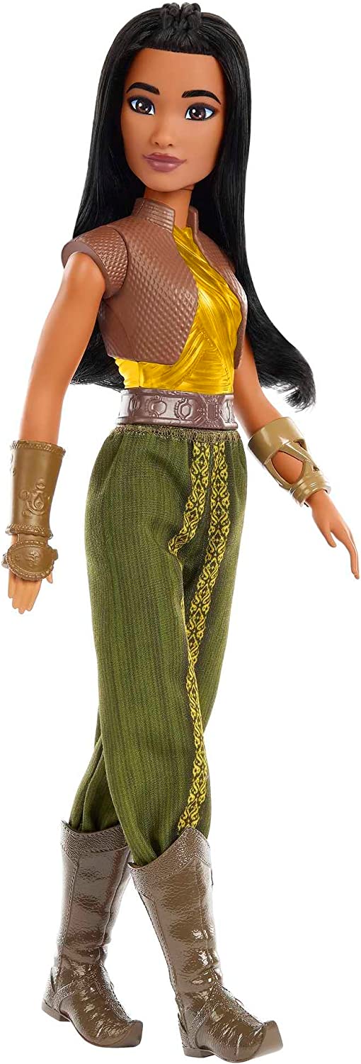 Mattel Disney Princess Dolls, Raya Posable Fashion Doll with Sparkling Clothing and Accessories, Disney Movie Toys, HLX22
