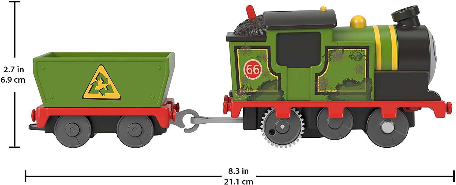Fisher-Price Thomas and Friends Whiff Toy Train, Battery-Powered Motorized Train Engine and Cargo Car for Preschool Pretend Play, HMC23, ‎multicolour
