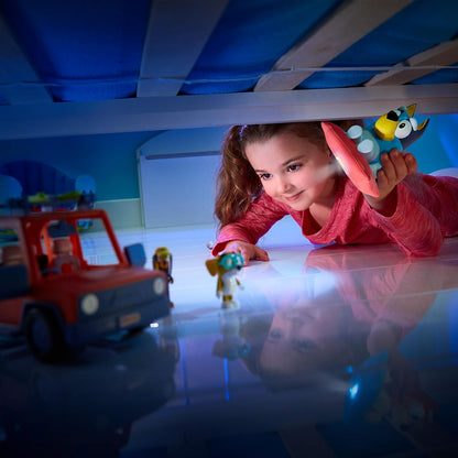 Bluey 2 in 1 Bedtime Night Light and Handy Flashlight - LED Night Light with Auto-Off Timer, Multicolor, 14312