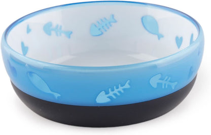 ALL FOR PAWS Modern Cat Love Feeder Bowl, Blue, 1.64 kg