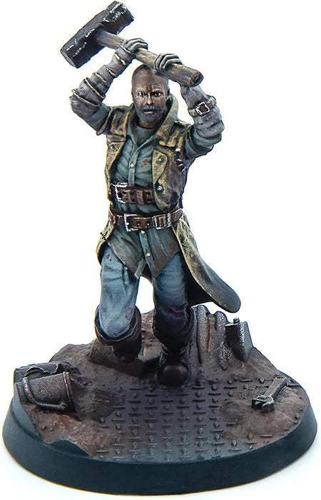 Fallout Wasteland Warfare: Raiders - The Forged - 6 Unpainted Resin Miniatures, Includes Scenic Bases, 32MM Scale Figures, Tabletop Roleplaying Game Minifigures