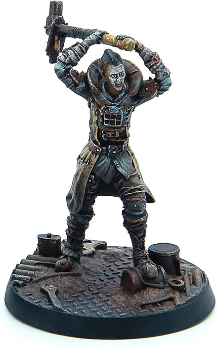 Fallout Wasteland Warfare: Raiders - The Forged - 6 Unpainted Resin Miniatures, Includes Scenic Bases, 32MM Scale Figures, Tabletop Roleplaying Game Minifigures