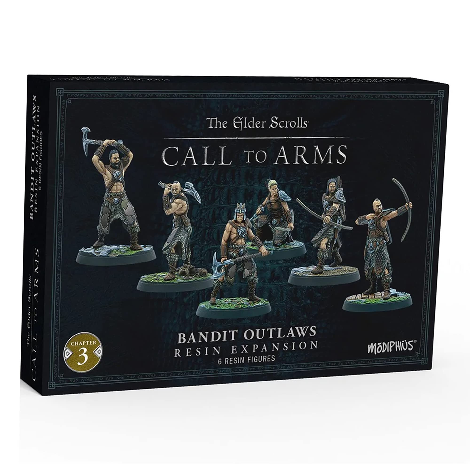 The Elder Scrolls: Call to Arms - Bandit Outlaws Expansion - 6 Unpainted Resin Figures, Chapter 3, RPG, Includes Scenic Bases, 32MM Scale Figures, Tabletop Roleplaying Game