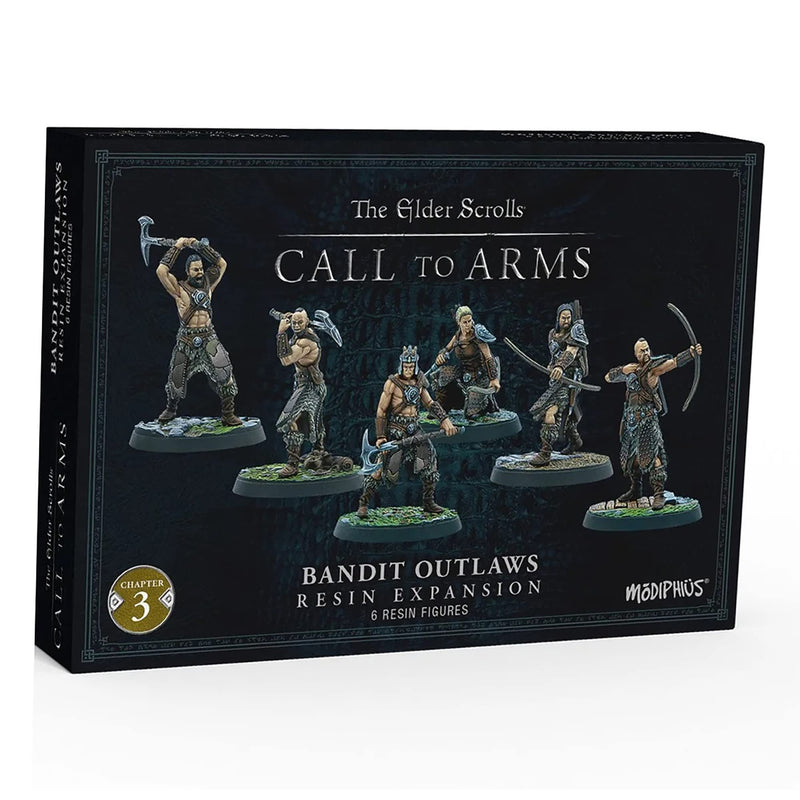The Elder Scrolls: Call to Arms - Bandit Outlaws Expansion - 6 Unpainted Resin Figures, Chapter 3, RPG, Includes Scenic Bases, 32MM Scale Figures, Tabletop Roleplaying Game