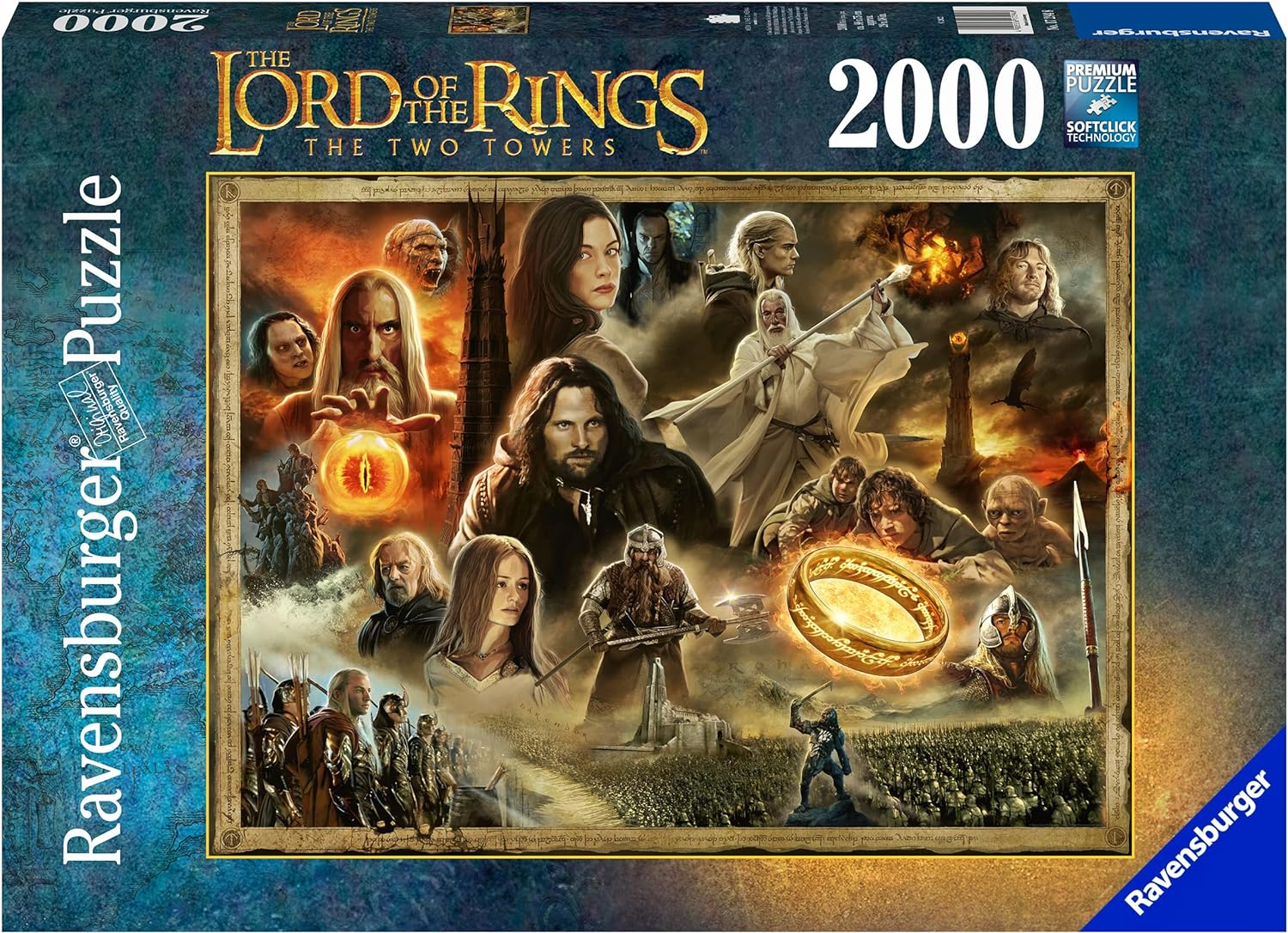 Ravensburger Lord of the Rings Jigsaw Puzzles for Adults and Kids Age 12 Years Up - 2000 Pieces - The Two Towers