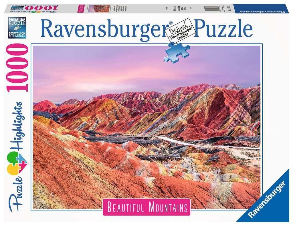 RAVENSBURGER - Rainbow Mountains, China 1000p - (10217314