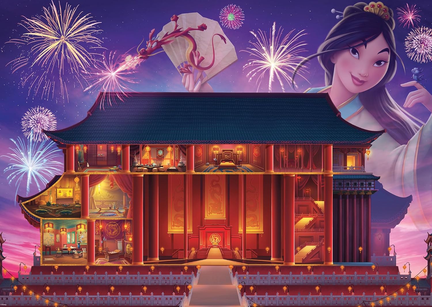 Ravensburger - Puzzle: Mulan, 1000 piezas, Puzzles para Adultos, Rompecabezas para Adultos, Regalos a Partir de 14 Años, Puzzle para Enmarcar, 70x50cm