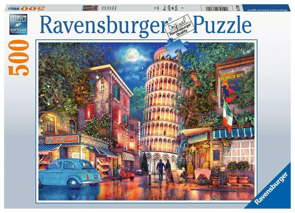 Ravensburger Evening in Pisa 500 Piece Jigsaw Puzzle for Adults and Kids Age 10 Years Up