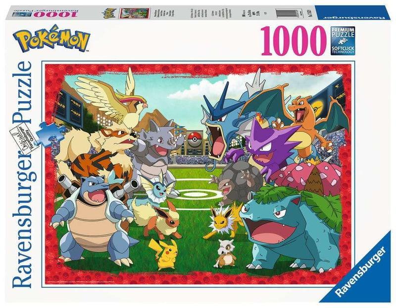 Ravensburger 1000 Piece Pokemon Jigsaw Puzzles for Adults and Kids Age 12 Years Up - Showdown, Black Old Design