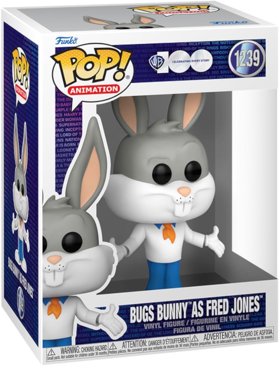 Funko POP! Animation: HB - Bugs Bunny As Fred - Looney Tunes - Collectable Vinyl Figure - Gift Idea - Official Merchandise - Toys for Kids & Adults - TV Fans - Model Figure for Collectors and Display