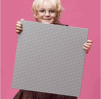 LEGO 11024 Classic Grey Baseplate, 48x48 Stud Building Base, Build and Display Board Set & 11025 Classic Blue Baseplate Building Base, Square 32x32 Build and Display Board, Construction Toy for Kids