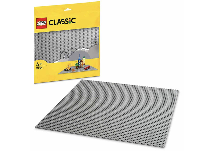 LEGO 11024 Classic Grey Baseplate, 48x48 Stud Building Base, Build and Display Board Set & 11025 Classic Blue Baseplate Building Base, Square 32x32 Build and Display Board, Construction Toy for Kids