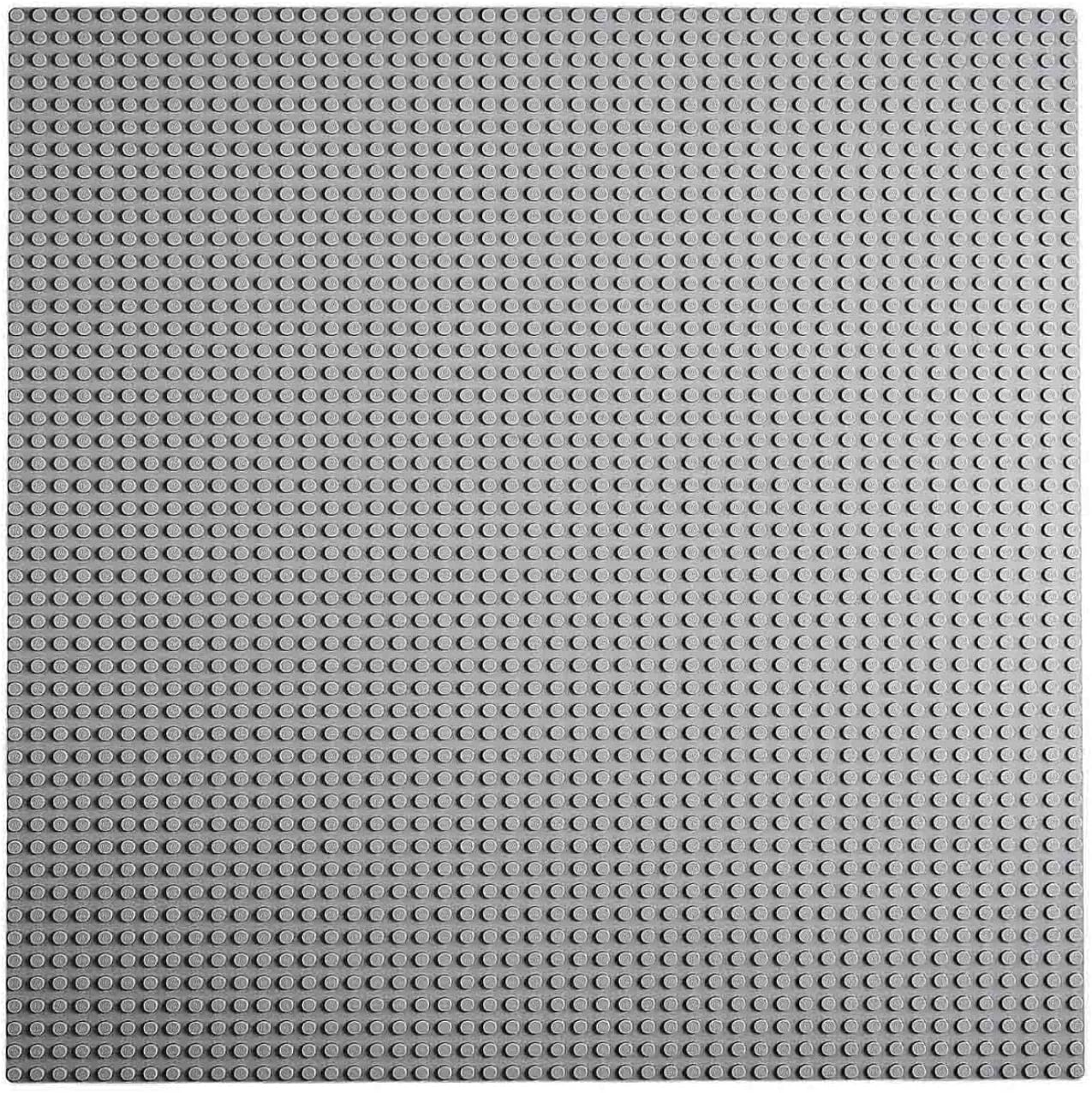 LEGO 11024 Classic Grey Baseplate, 48x48 Stud Building Base, Build and Display Board Set & 11025 Classic Blue Baseplate Building Base, Square 32x32 Build and Display Board, Construction Toy for Kids