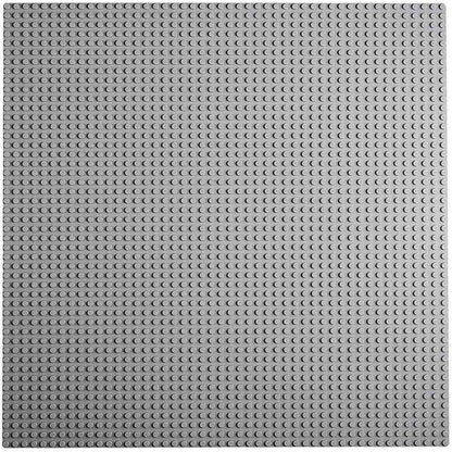 LEGO 11024 Classic Grey Baseplate, 48x48 Stud Building Base, Build and Display Board Set & 11025 Classic Blue Baseplate Building Base, Square 32x32 Build and Display Board, Construction Toy for Kids