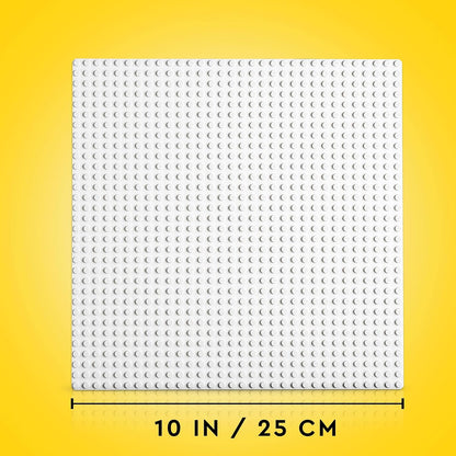 LEGO 11024 Classic Grey Baseplate, 48x48 Stud Building Base, Build and Display Board Set & 11025 Classic Blue Baseplate Building Base, Square 32x32 Build and Display Board, Construction Toy for Kids