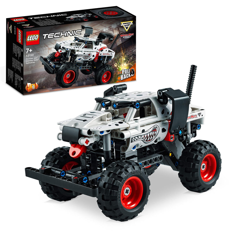 LEGO Technic Monster Jam Monster Mutt Dalmatian, Truck Toy for Boys and Girls Aged 7 Plus, 2in1 Pull Back Racing Toys, Birthday Gift Idea 42150 Single