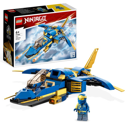 LEGO NINJAGO Jay’s Lightning Jet EVO, Upgradable Toy Plane, Ninja Airplane Building Set, Collectible Birthday Gift Idea for Kids, Boys and Girls Age 7 Plus 71784 Single