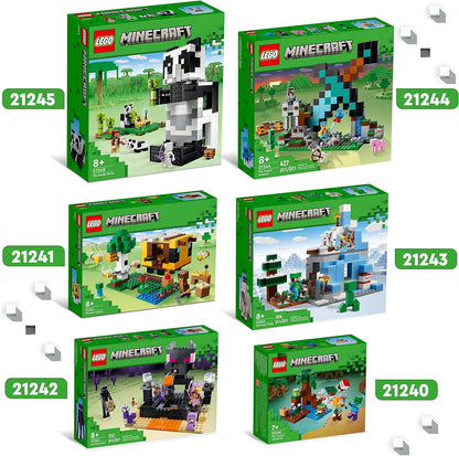 LEGO 21240 Minecraft The Swamp Adventure, Building Game Construction Toy with Alex and Zombie Figures in Biome & 21164 Minecraft The Coral Reef Building Toy with Alex