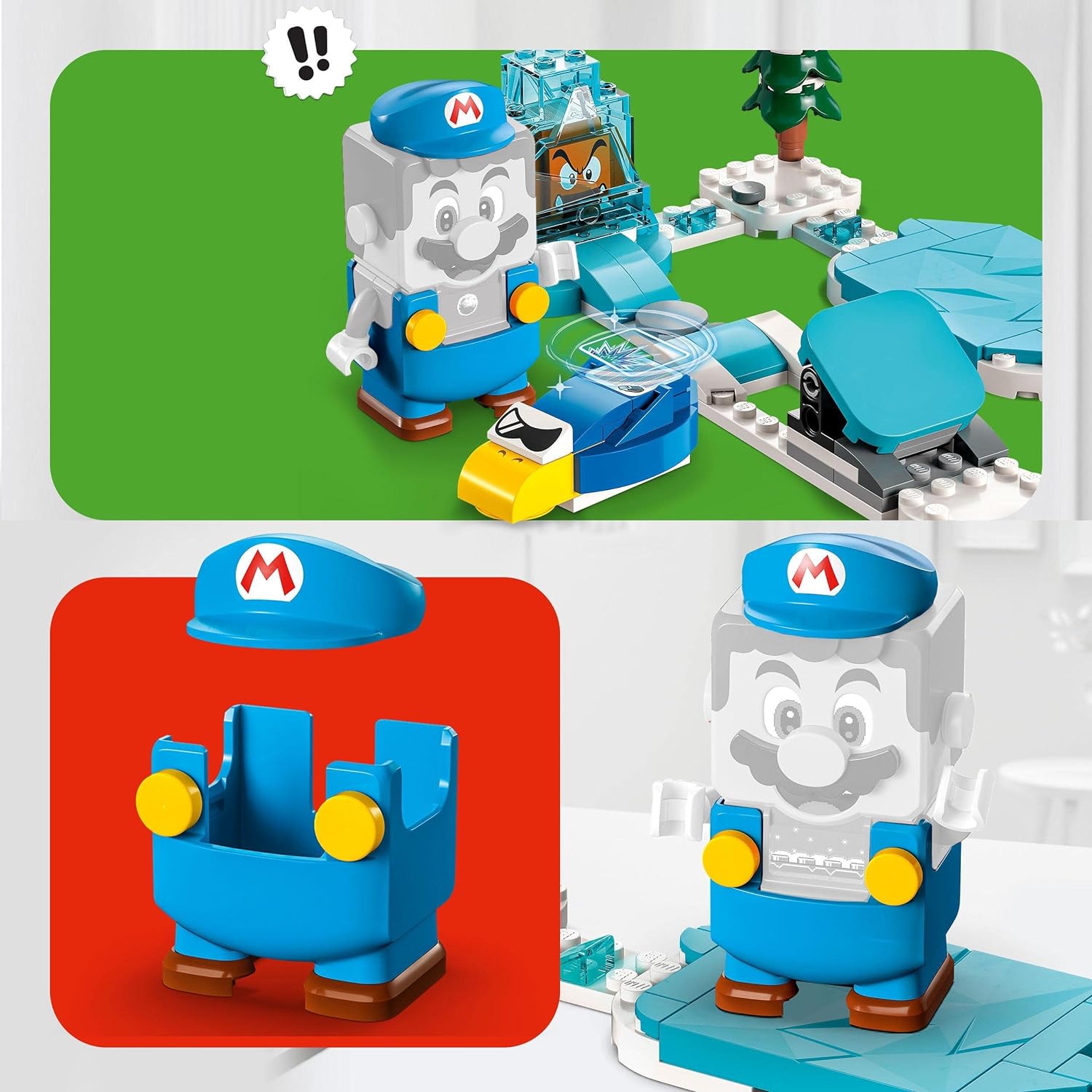 LEGO 71415 Super Mario Ice Mario Suit and Frozen World Expansion Set, Collectible Toys for Kids, Buildable Game with Figure Costume plus Cooligan and Goomba Enemy Figures Single