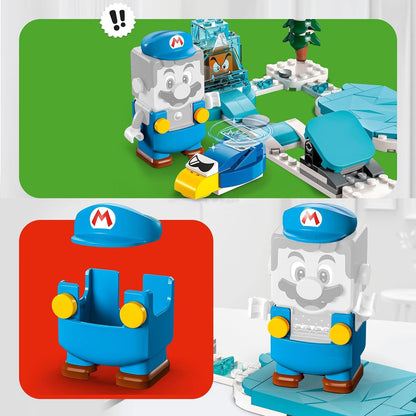 LEGO 71415 Super Mario Ice Mario Suit and Frozen World Expansion Set, Collectible Toys for Kids, Buildable Game with Figure Costume plus Cooligan and Goomba Enemy Figures Single