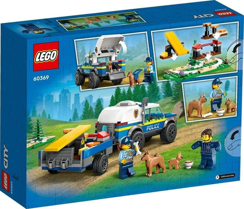 LEGO 60369 City Mobile Police Dog Training Set, SUV Toy Car with Trailer, Obstacle Course and Puppy Figures, Animal Playset for Boys and Girls Aged 5 Plus