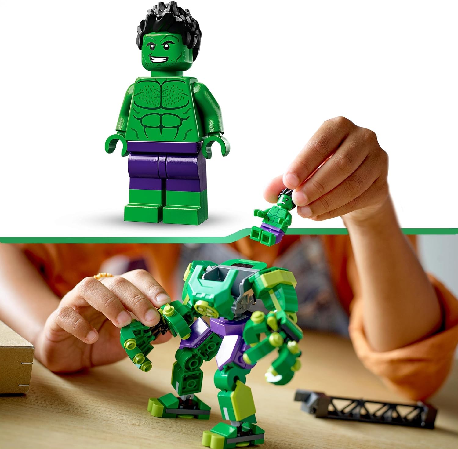 LEGO 76241 Marvel Hulk Mech Armour, Avengers Action Figure Set, Collectable Super Hero Buildable Toys for Boys and Girls Aged 6 Plus, Gift Idea Single