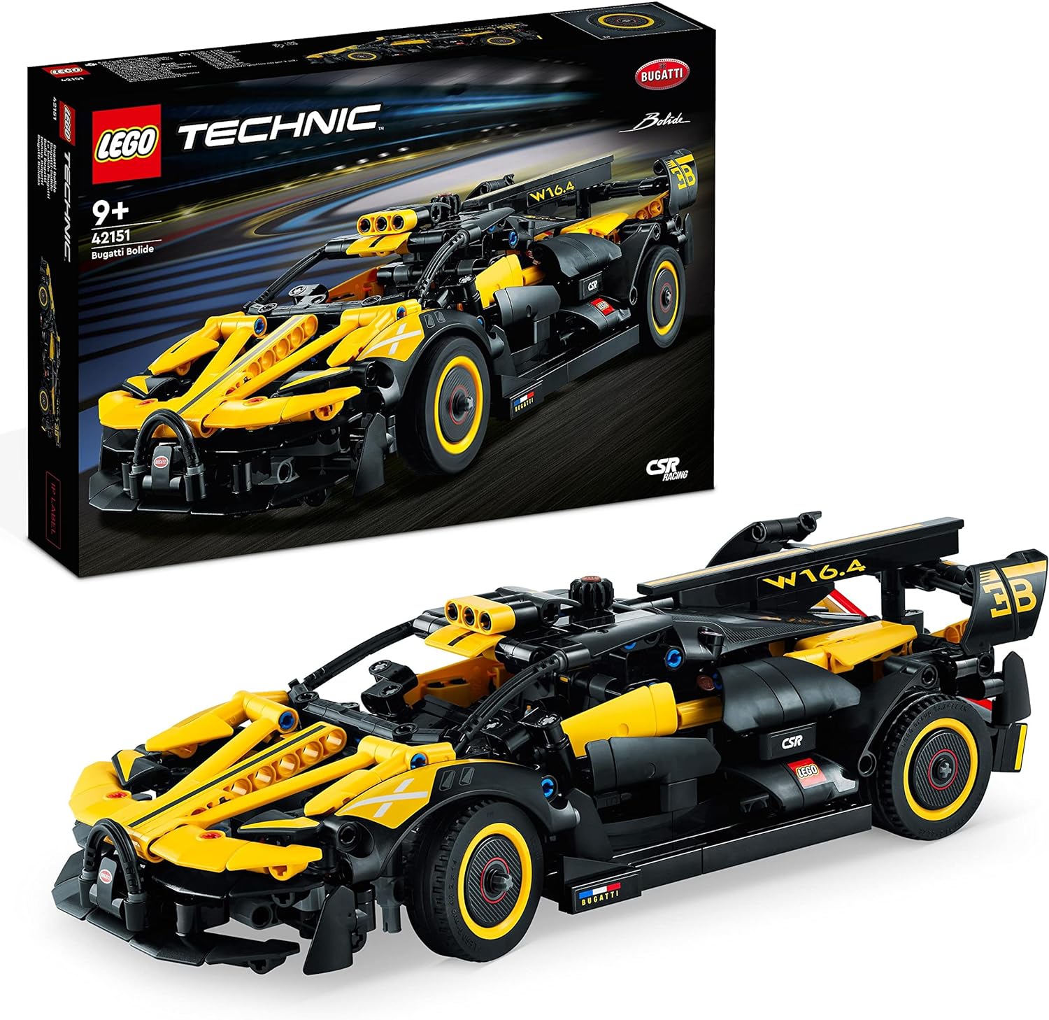 LEGO Technic Bugatti Bolide Racing Car Model Building Set, Race Engineering Toys, Collectible Iconic Sports Vehicle Construction Kit for 9 Plus Year Old Kids, Boys & Girls 42151