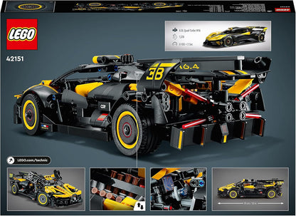 LEGO Technic Bugatti Bolide Racing Car Model Building Set, Race Engineering Toys, Collectible Iconic Sports Vehicle Construction Kit for 9 Plus Year Old Kids, Boys & Girls 42151