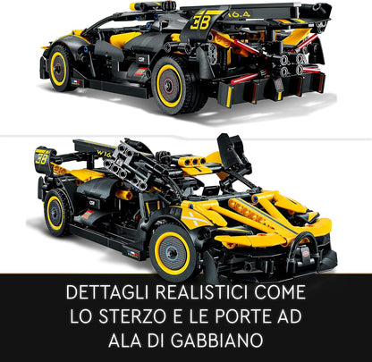 LEGO Technic Bugatti Bolide Racing Car Model Building Set, Race Engineering Toys, Collectible Iconic Sports Vehicle Construction Kit for 9 Plus Year Old Kids, Boys & Girls 42151